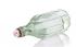 Facetted Clear Glass Bottle with Stainless Steel Shackled Ceramic Closure .500 ml.Set of 6 nos